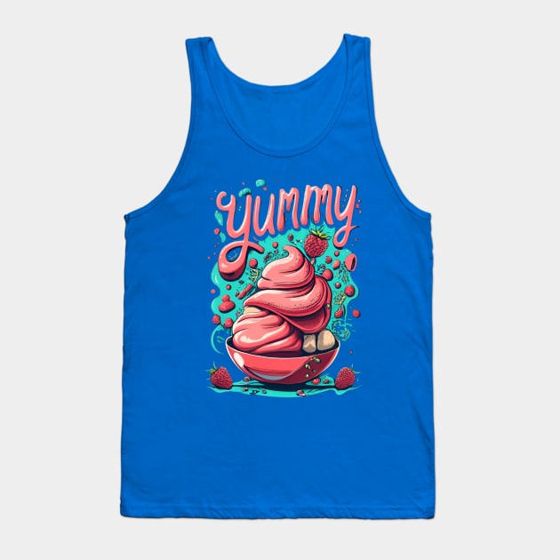 Raspberry sorbet in a bowl Tank Top by Izhan's Fashion wear